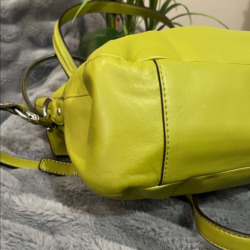 Coach Lime Green Leather Daisy Spectator Satchel Bag - Picture 8 of 12